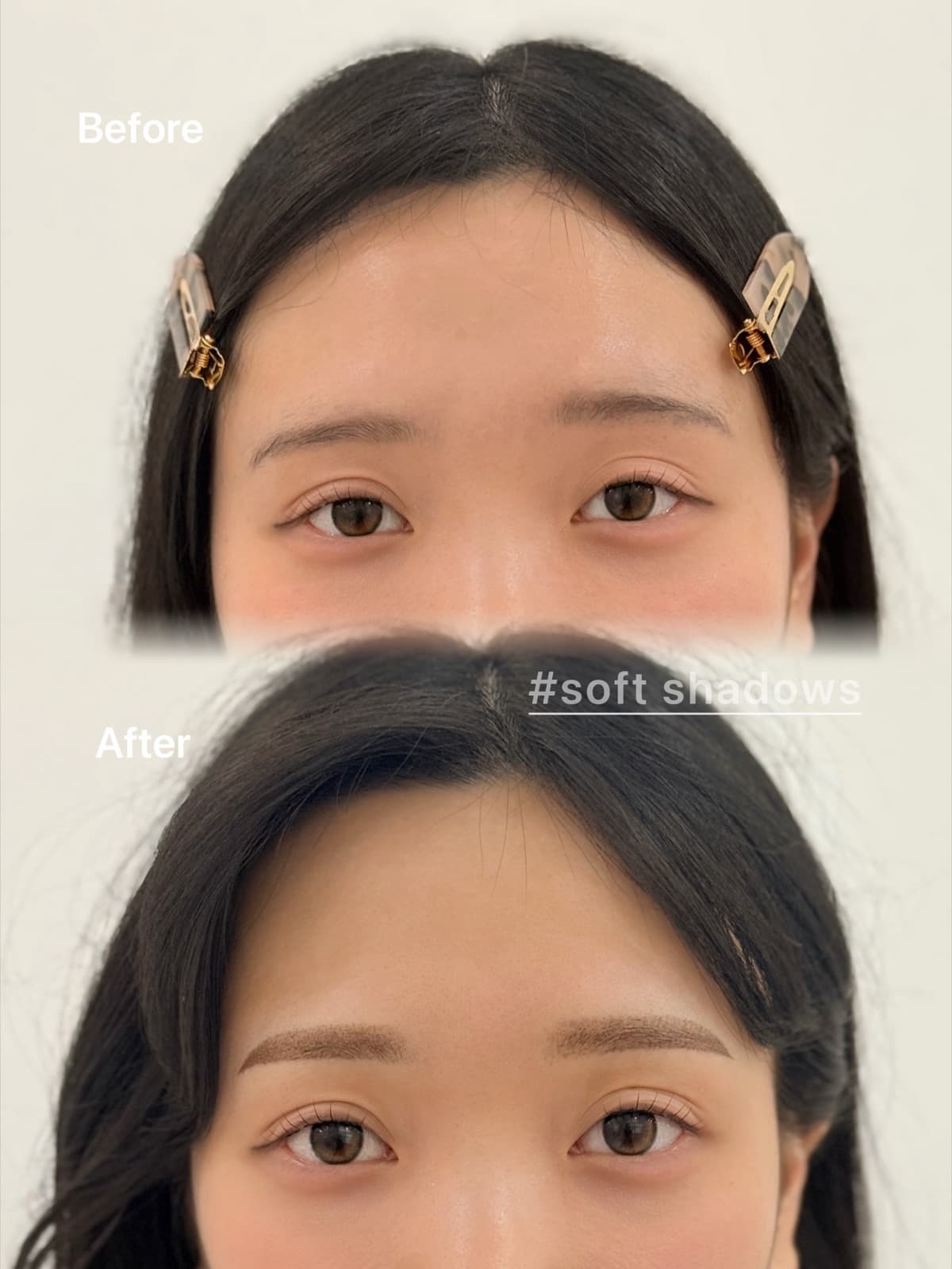 섀도우 눈썹 시술 전후 사진